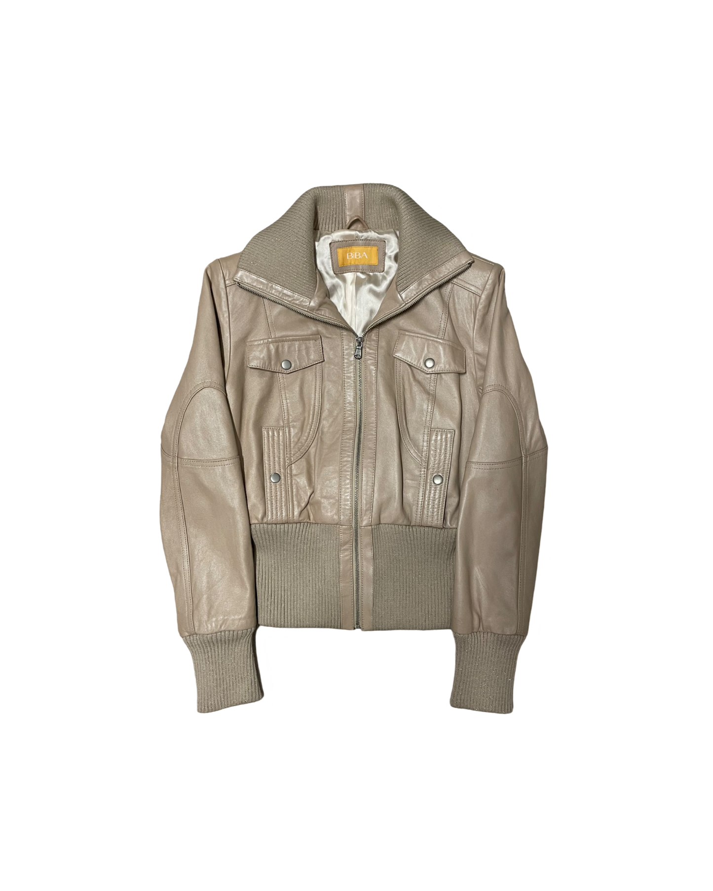 4-Pockets Lederjacke