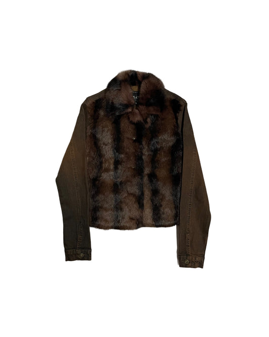 FUR JEANS JACKET